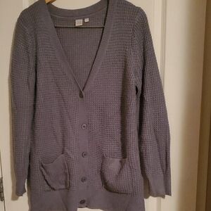 Women's Blue/Gray Cardigan Sweater